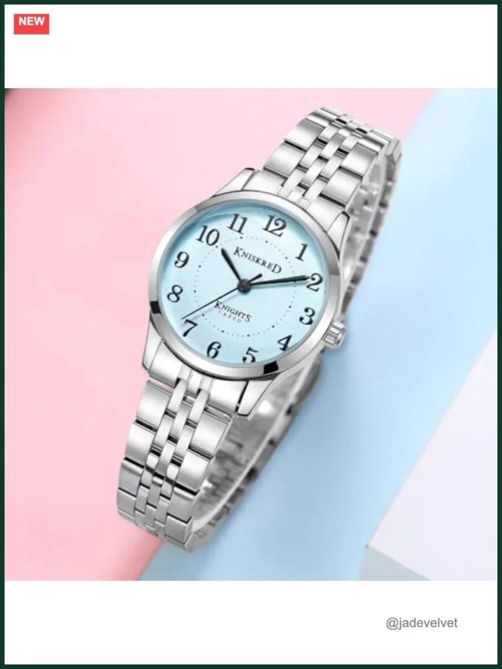 Stainless Steel Easy Reader Dress Watch for Women Japanese Quartz Water